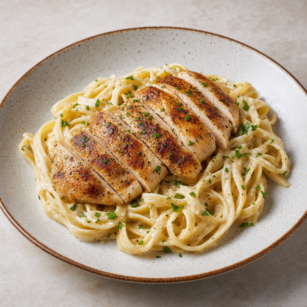 Dairy-free chicken Alfredo