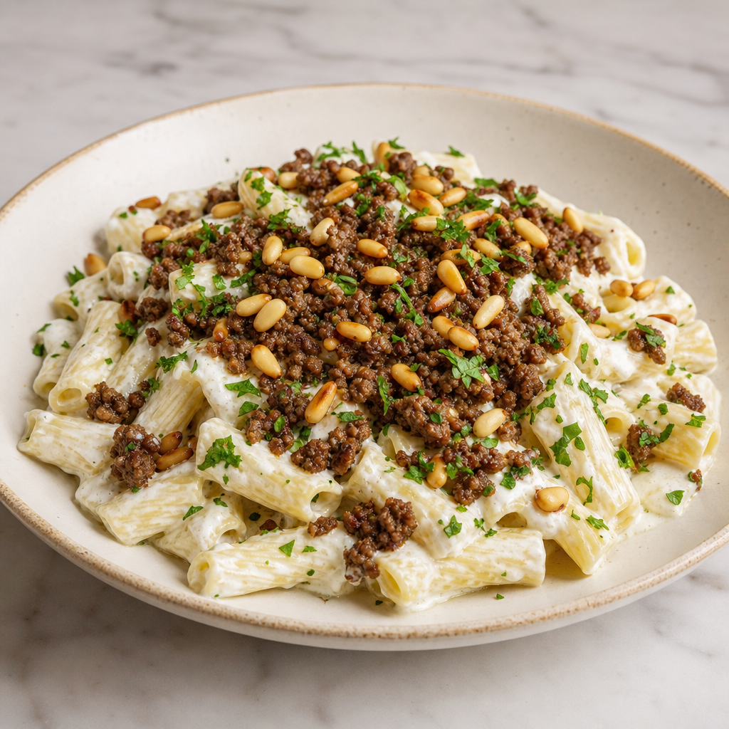 Lebanese Yogurt Pasta
