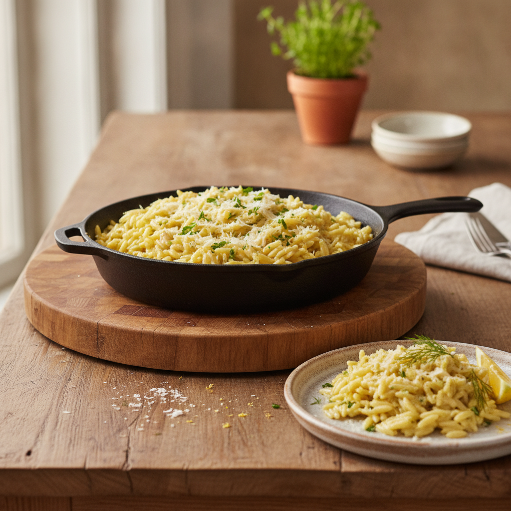One Pan Lemon Orzo