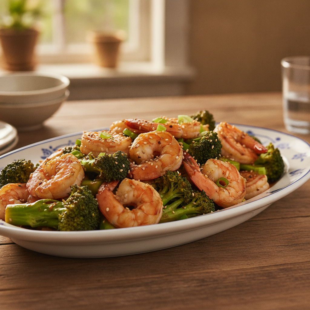 Shrimp and Broccoli Stir Fry