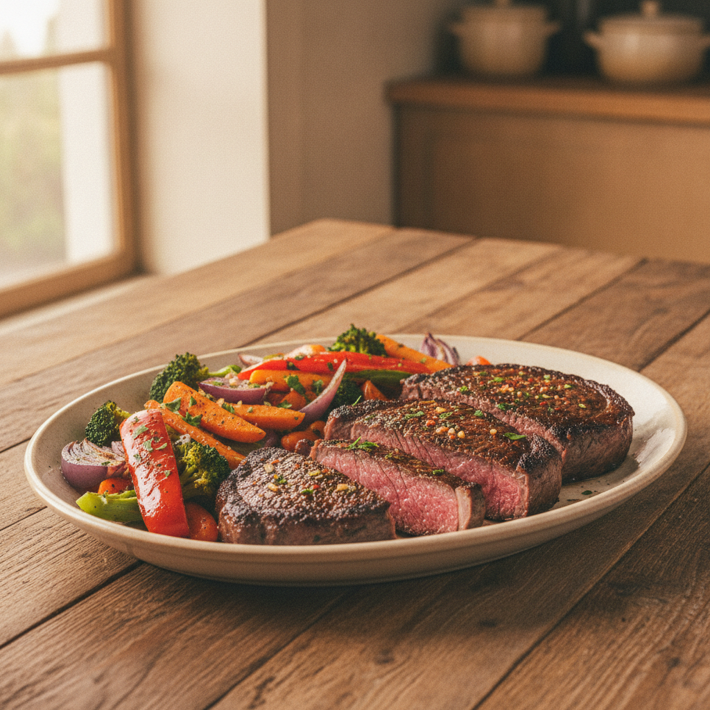 Steak with Roasted Vegetables