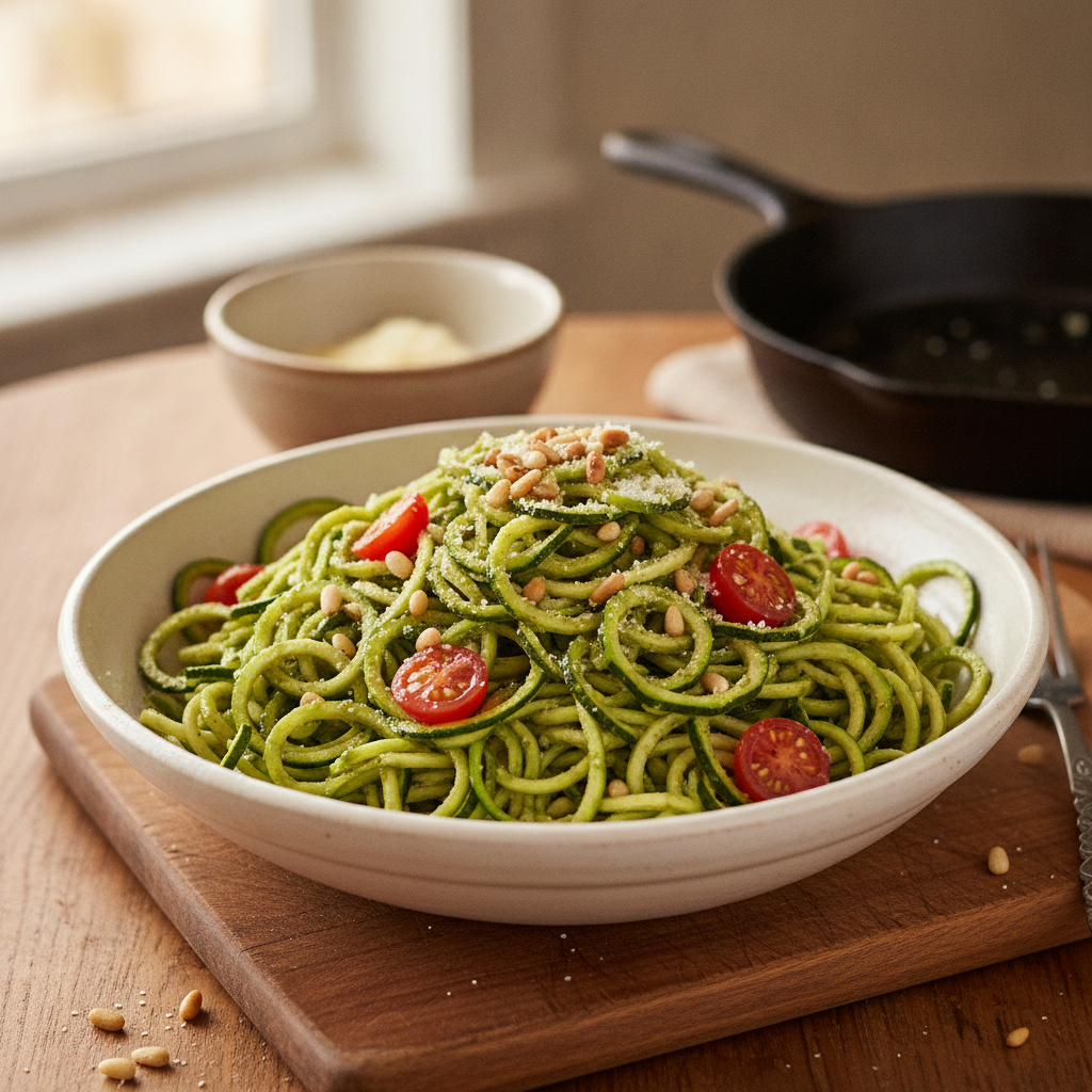 Zucchini Noodles with Pesto